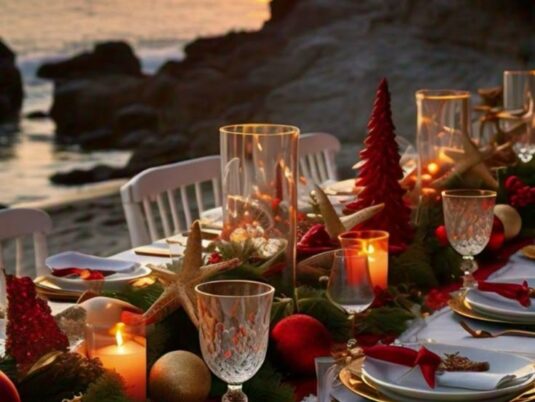 Magical Beachfront Christmas Holiday Dinner Ideas